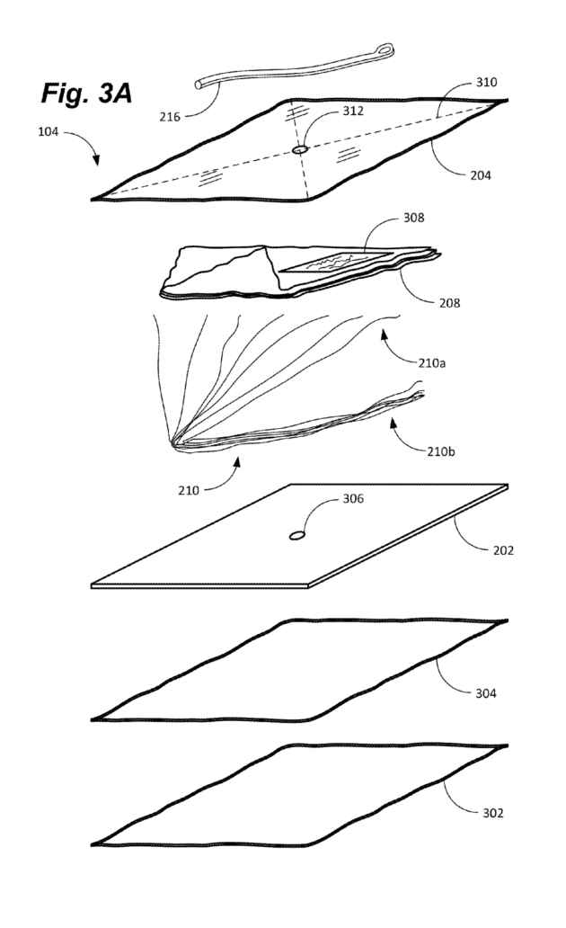etiqueta de envío con paracaídas