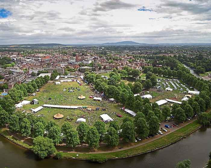 condado de Shropshire desde un drone