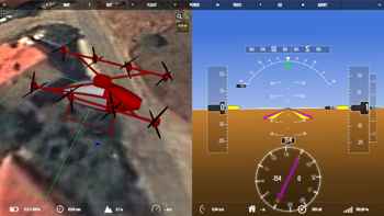 tablero de mandos del drone de pasajeros