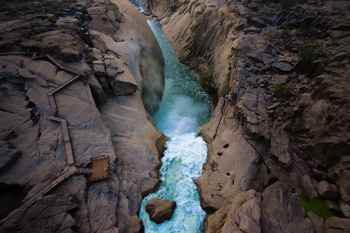 arroyo fotografiado con un drone