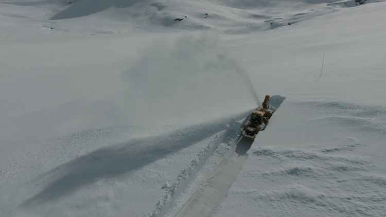 máquina quitanieves en Noruega