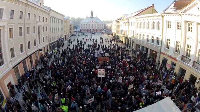 noticia filmada con un drone