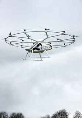 Volocopter de e-volo con 18 rotores